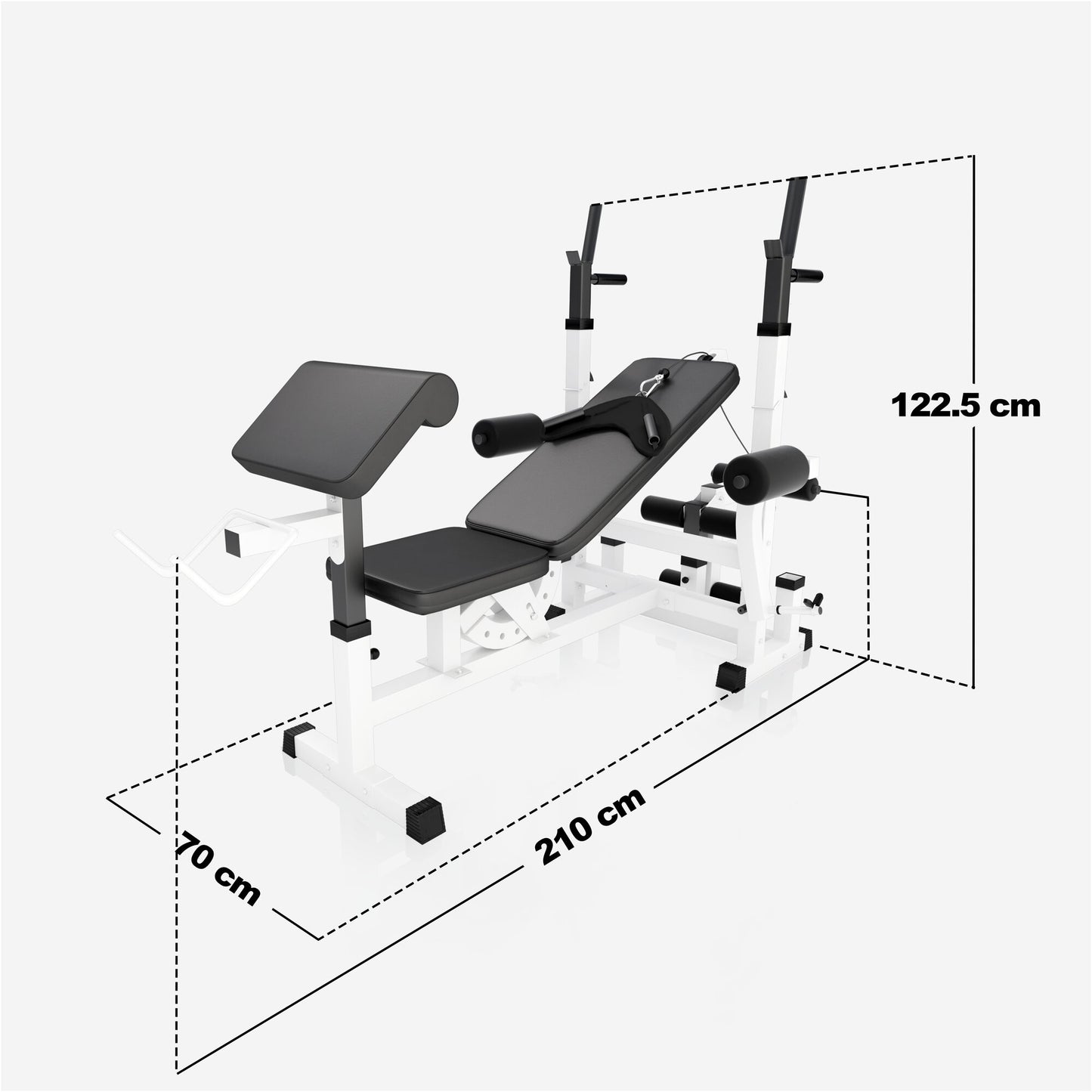 Kraftstation Universal inkl. Hantelset Kunststoff Gripper 100 kg - Gorilla Sports DE