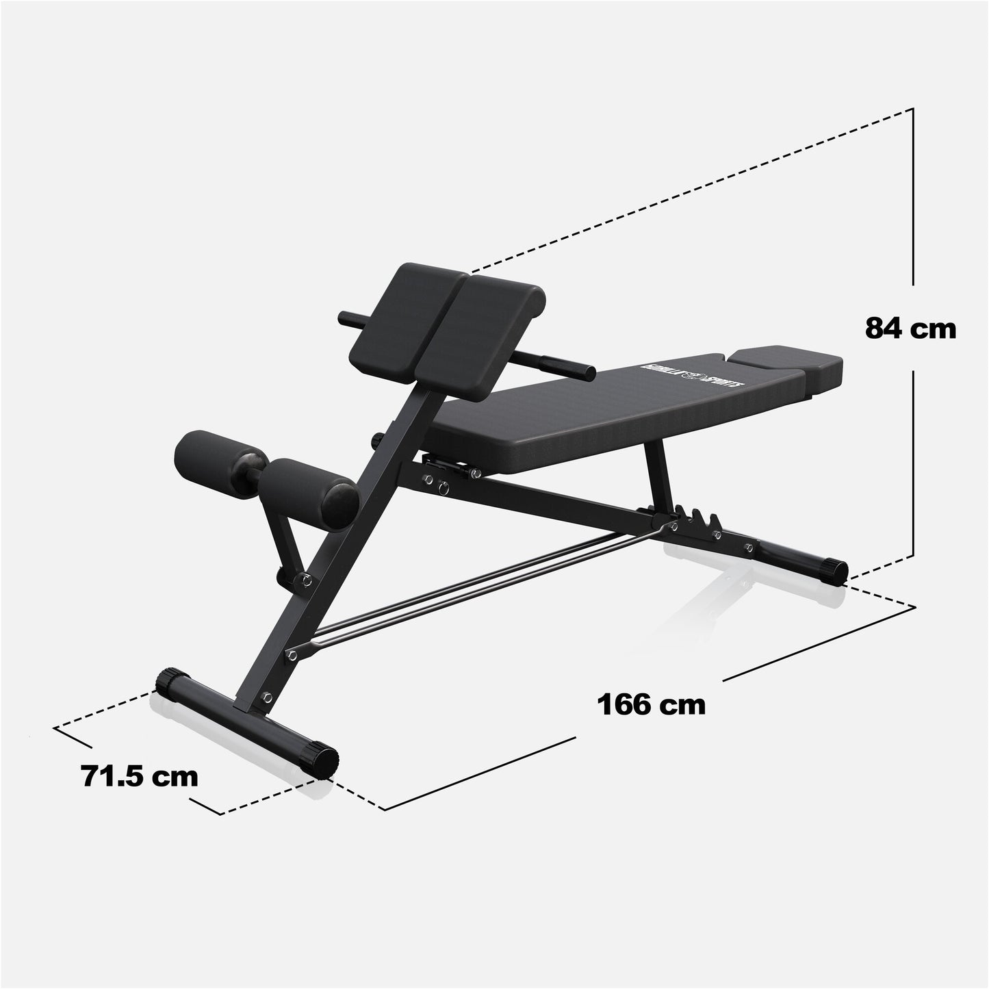 Hantelbank mit Hyperextension - Verstellbar - Gorilla Sports DE