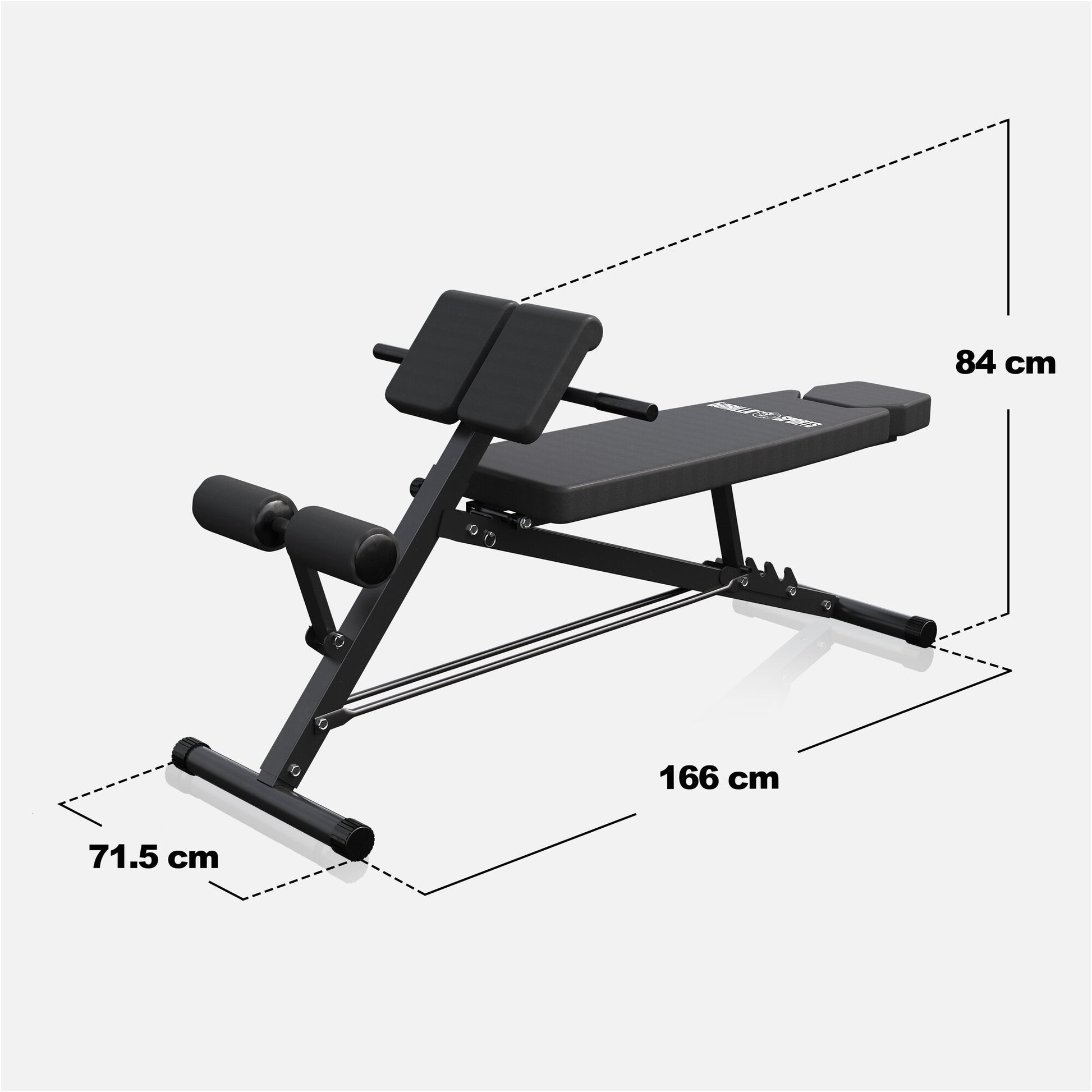 Hantelbank mit Hyperextension - Verstellbar - Gorilla Sports DE