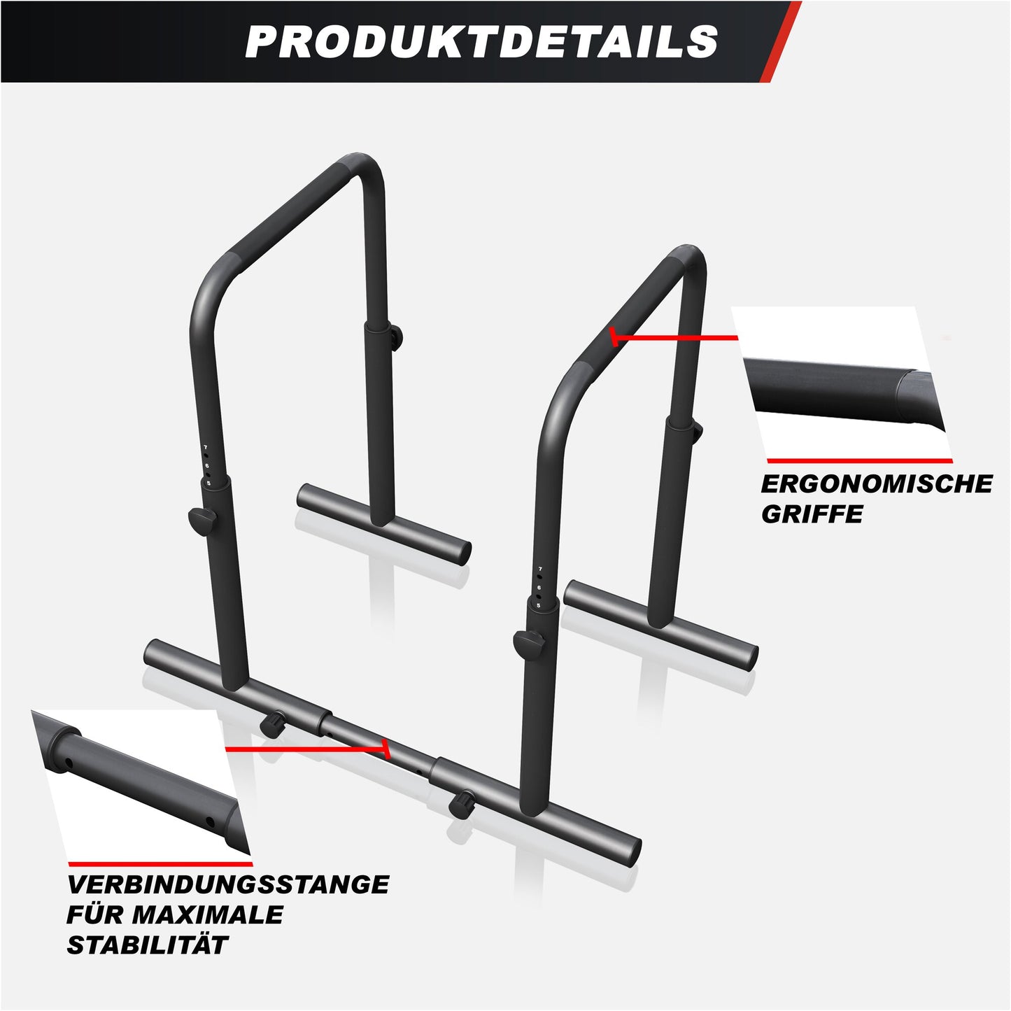 Dip Barren - Verstellbar - Gorilla Sports DE