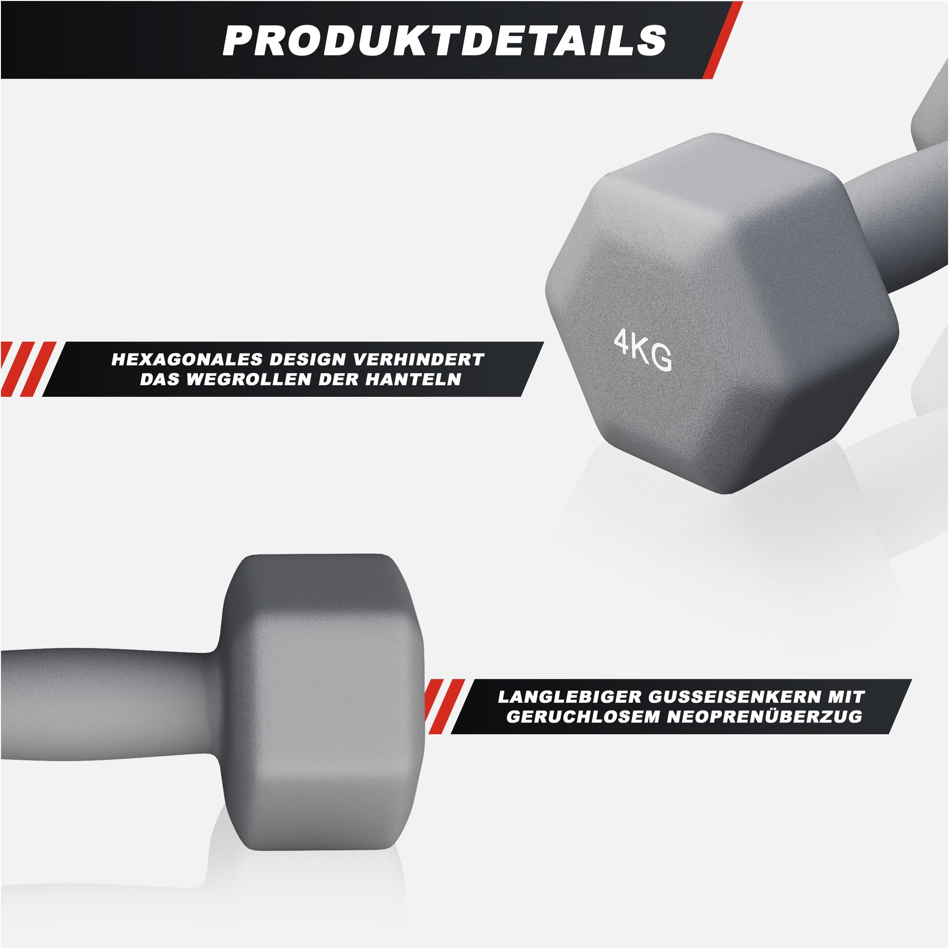 Hantelset Neopren - Gorilla Sports DE