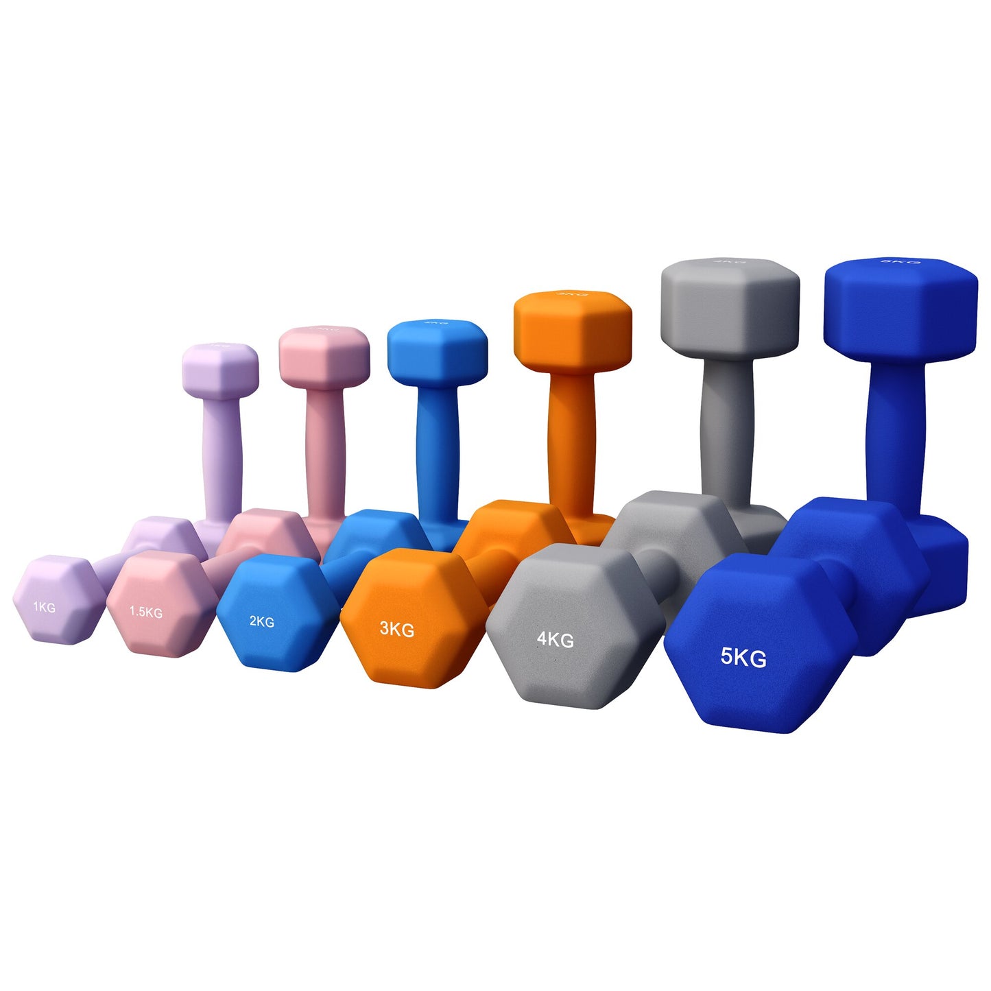 Hantelset Neopren - Gorilla Sports DE