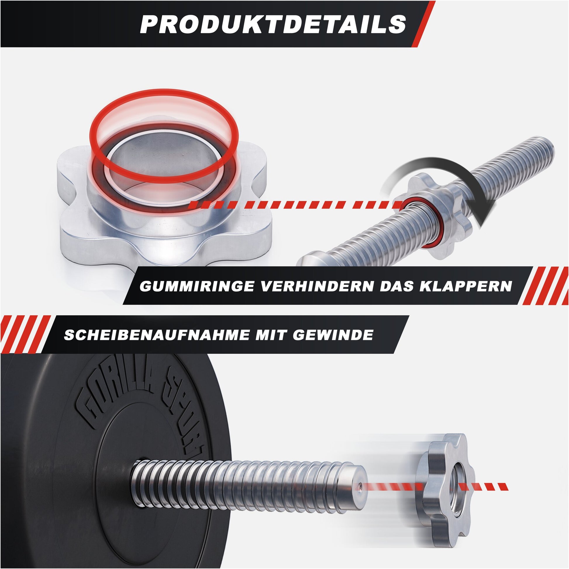 Hantelbank mit Ablage inkl. Hantelset - Gorilla Sports DE