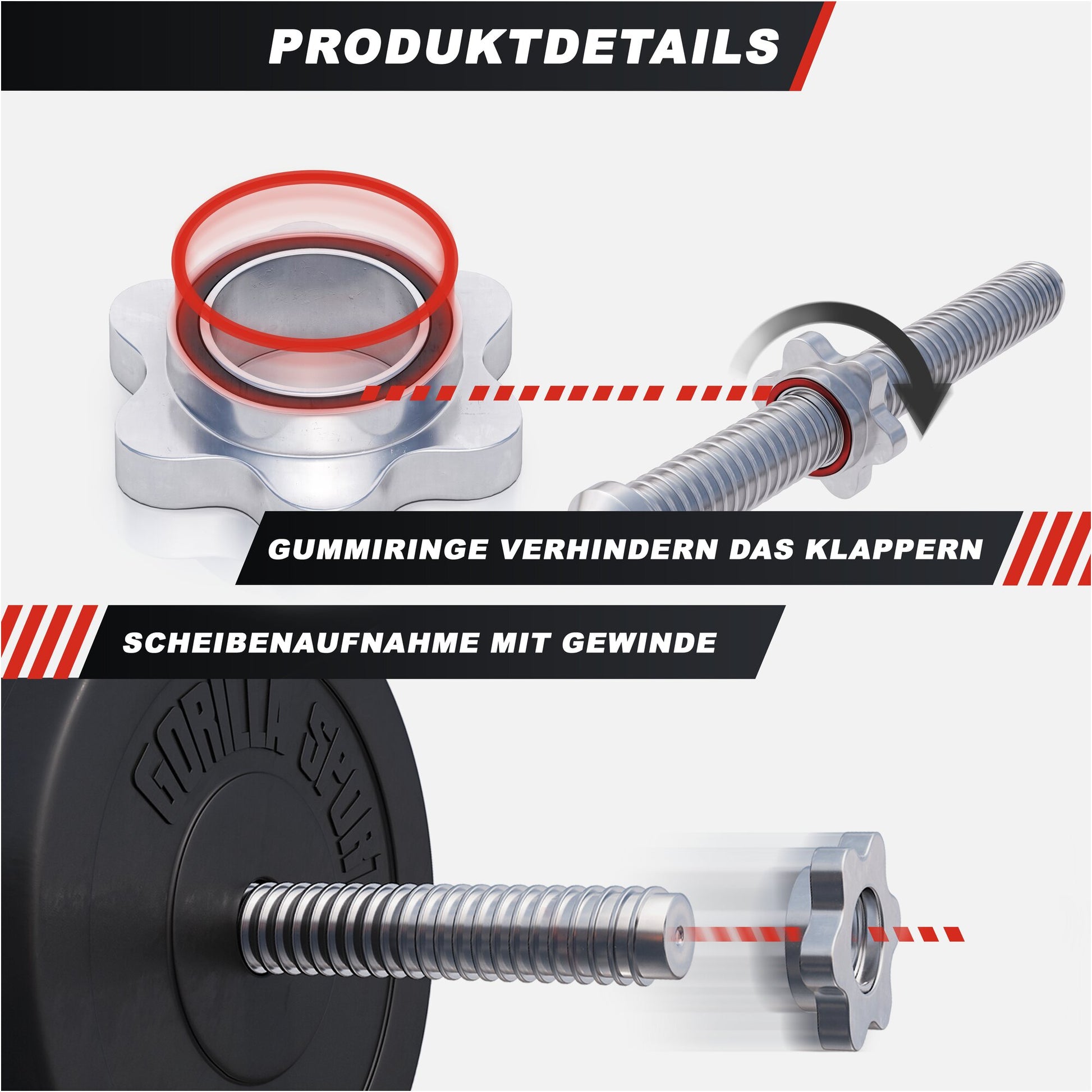 Hantelbank mit Ablage inkl. Hantelset - Gorilla Sports DE