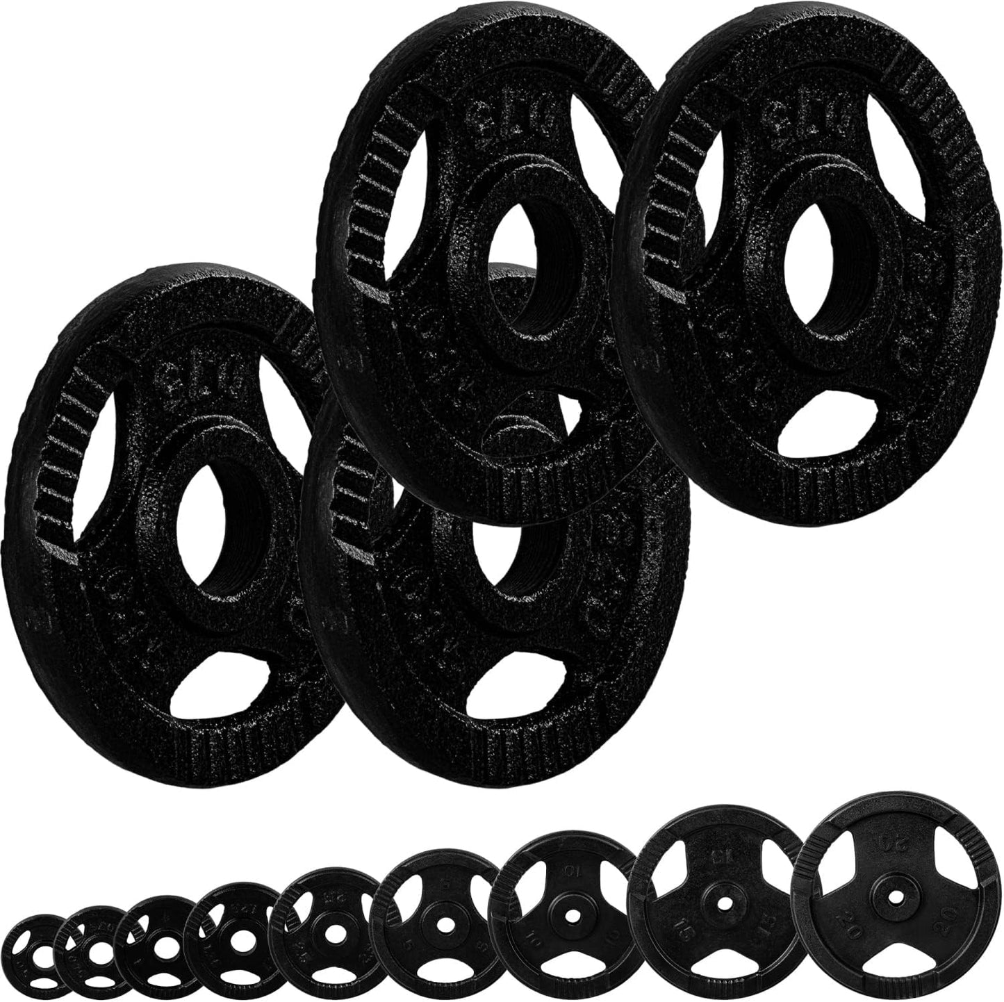Hantelscheiben Set 30/31 mm Gusseisen Gripper 2 - 30 kg - Gorilla Sports DE