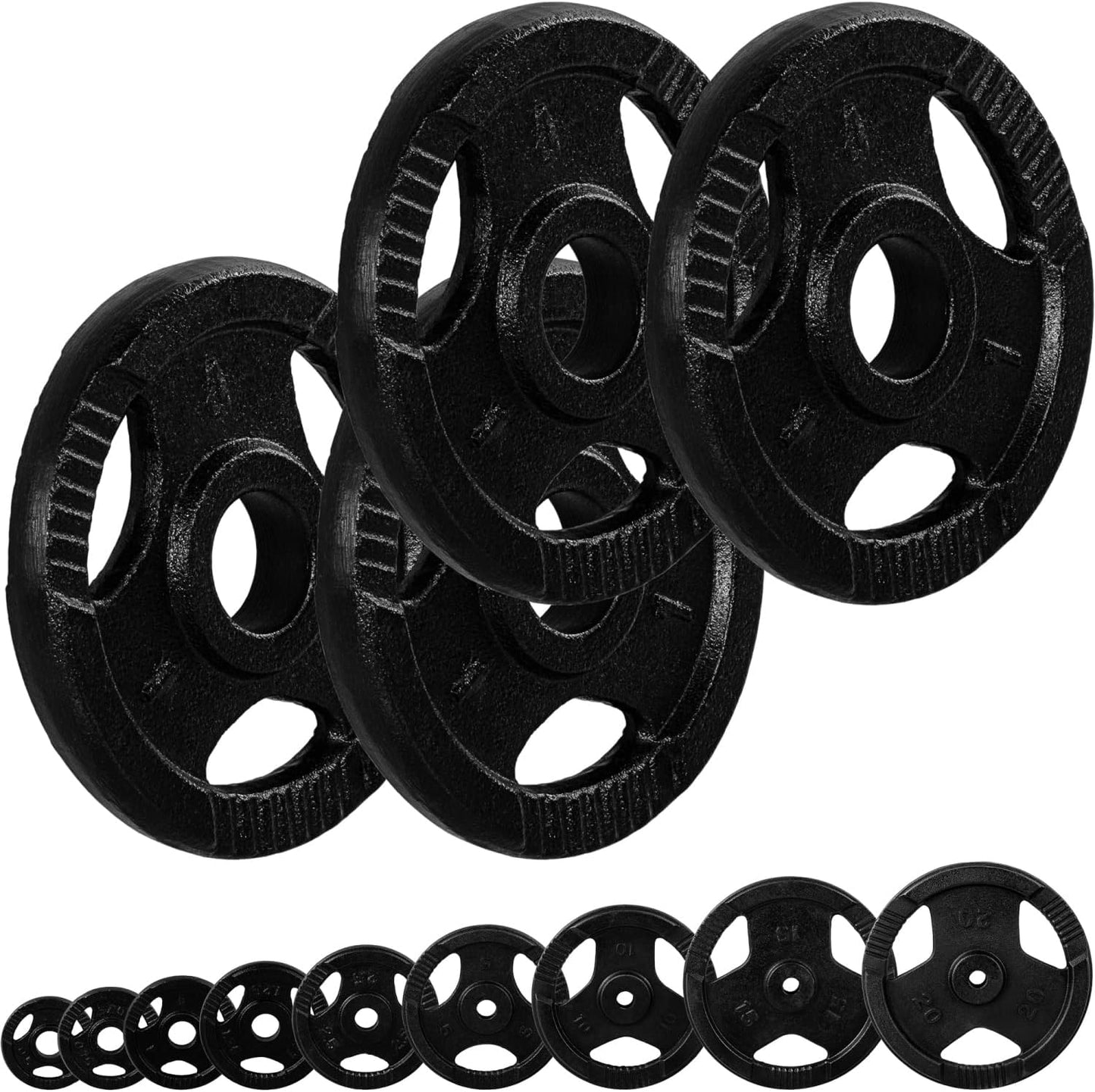 Hantelscheiben Set 30/31 mm Gusseisen Gripper 2 - 30 kg - Gorilla Sports DE