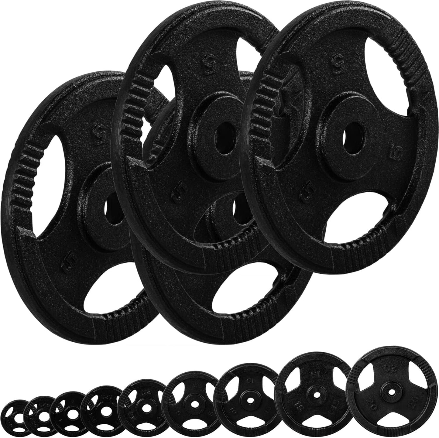 Hantelscheiben Set 30/31 mm Gusseisen Gripper 2 - 30 kg - Gorilla Sports DE