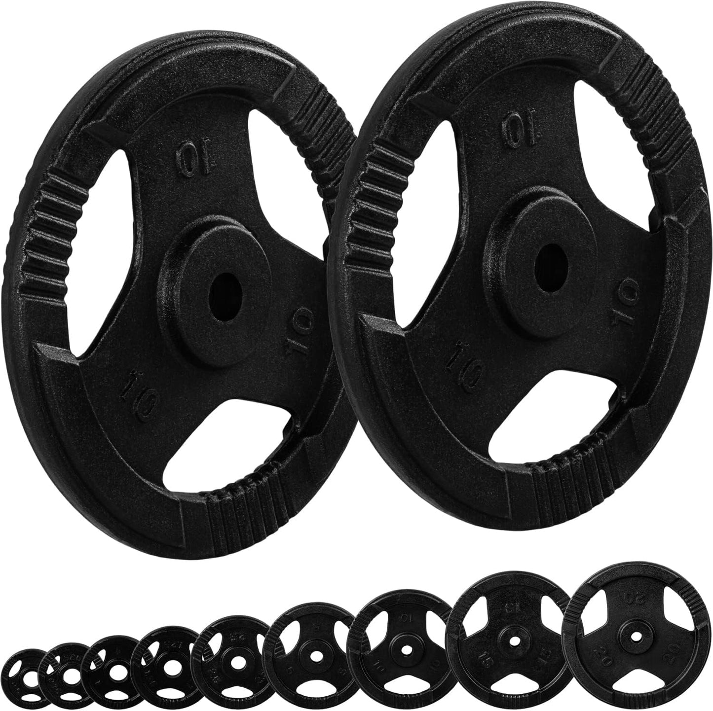 Hantelscheiben Set 30/31 mm Gusseisen Gripper 2 - 30 kg - Gorilla Sports DE