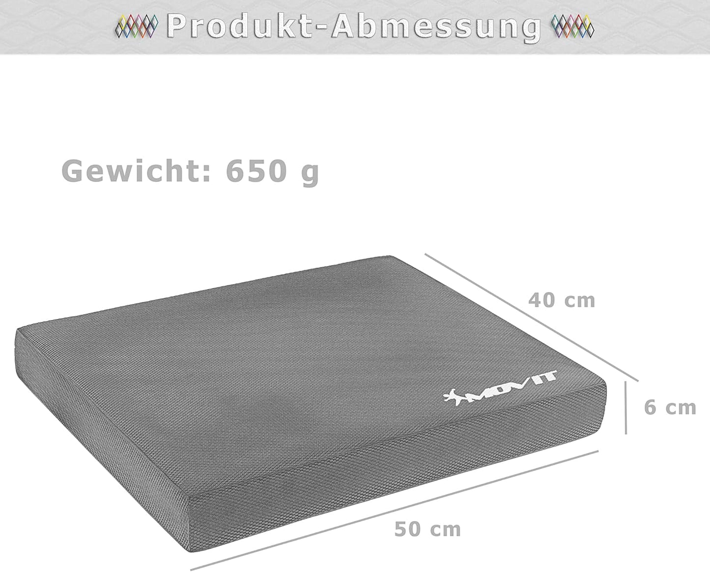 Balance Pad aus Schaumstoff 50 x 40 x 6 cm - Gorilla Sports DE