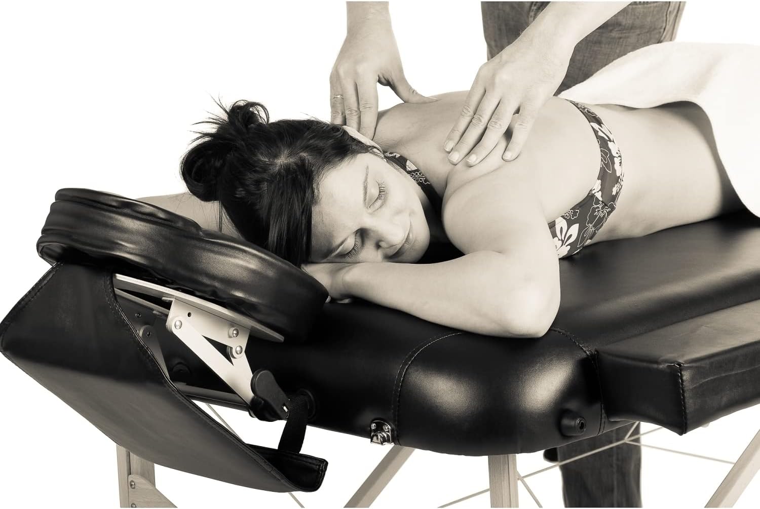 Massageliege Schwarz/Weiss - Gorilla Sports DE
