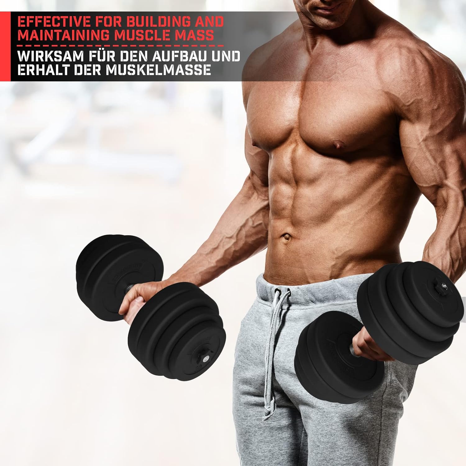 Hantelscheiben Set Kunststoff 5 - 30 kg 30 mm - Gorilla Sports DE