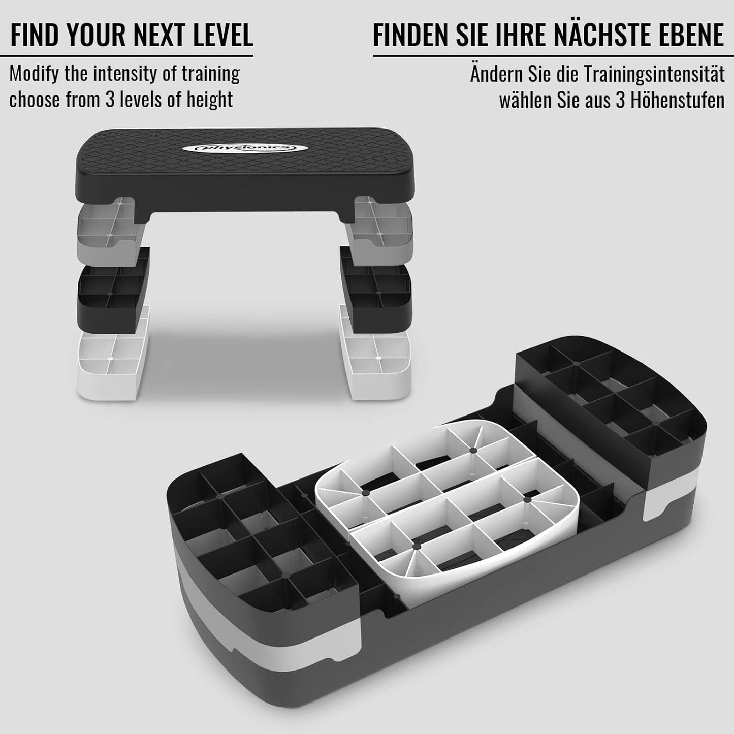 Steppbrett Aerobic 3 Stufen - Gorilla Sports DE