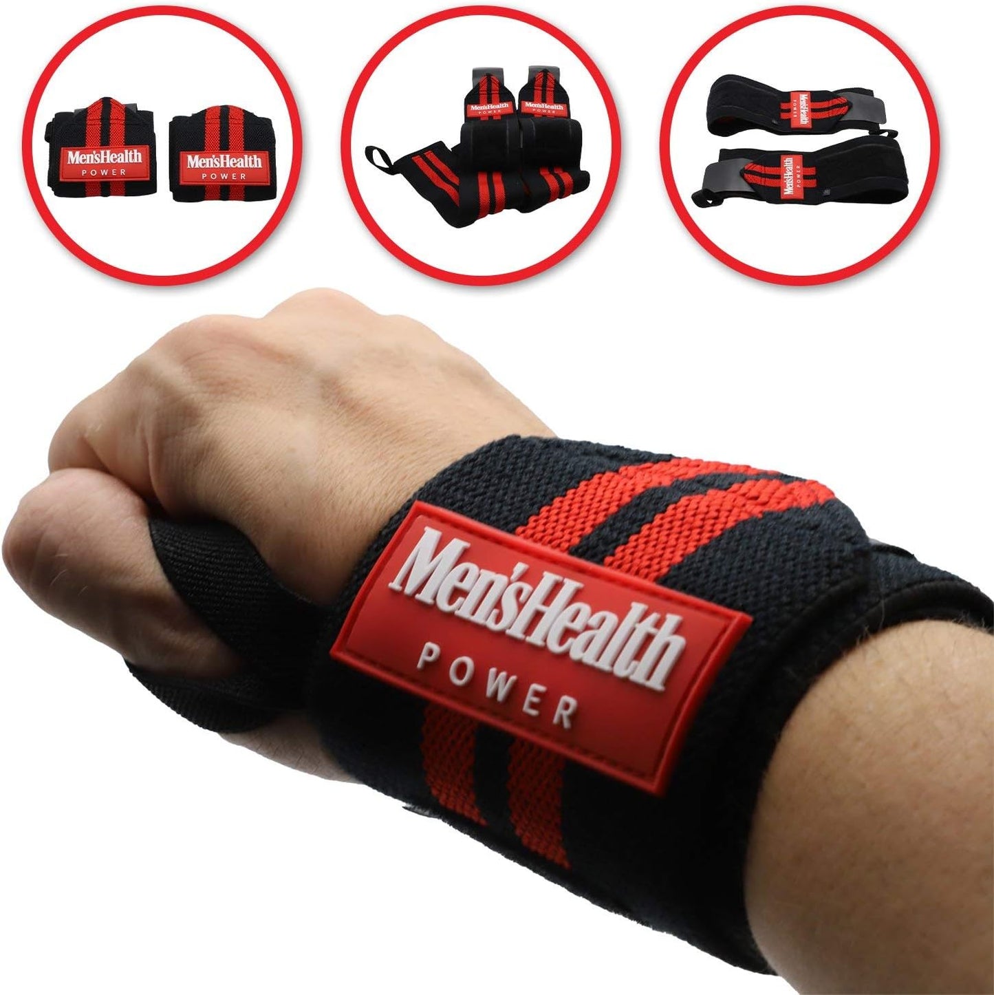 Handgelenk Bandagen Schwarz/Rot - Gorilla Sports DE