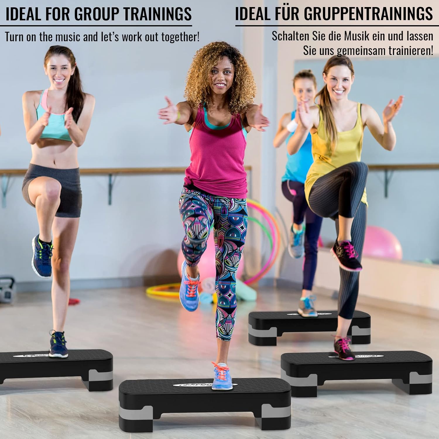 Steppbrett Aerobic 3 Stufen - Gorilla Sports DE