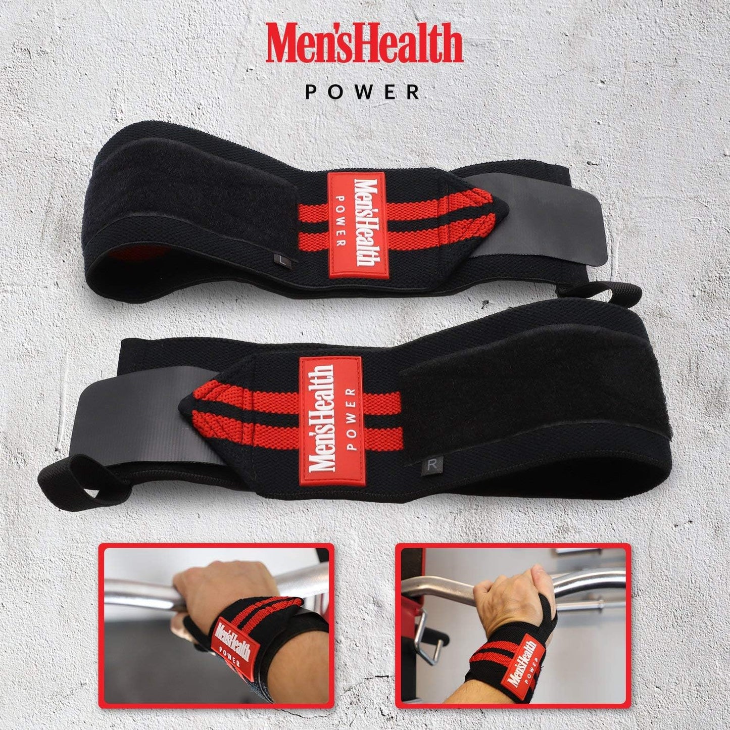 Handgelenk Bandagen Schwarz/Rot - Gorilla Sports DE