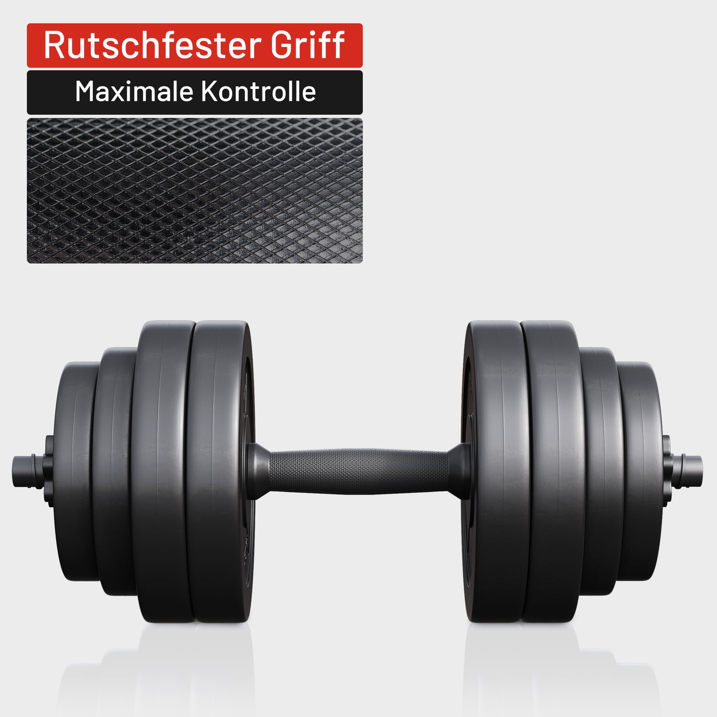E-Series Kurzhantelset 25 mm Kunststoff 30 kg - Gorilla Sports DE