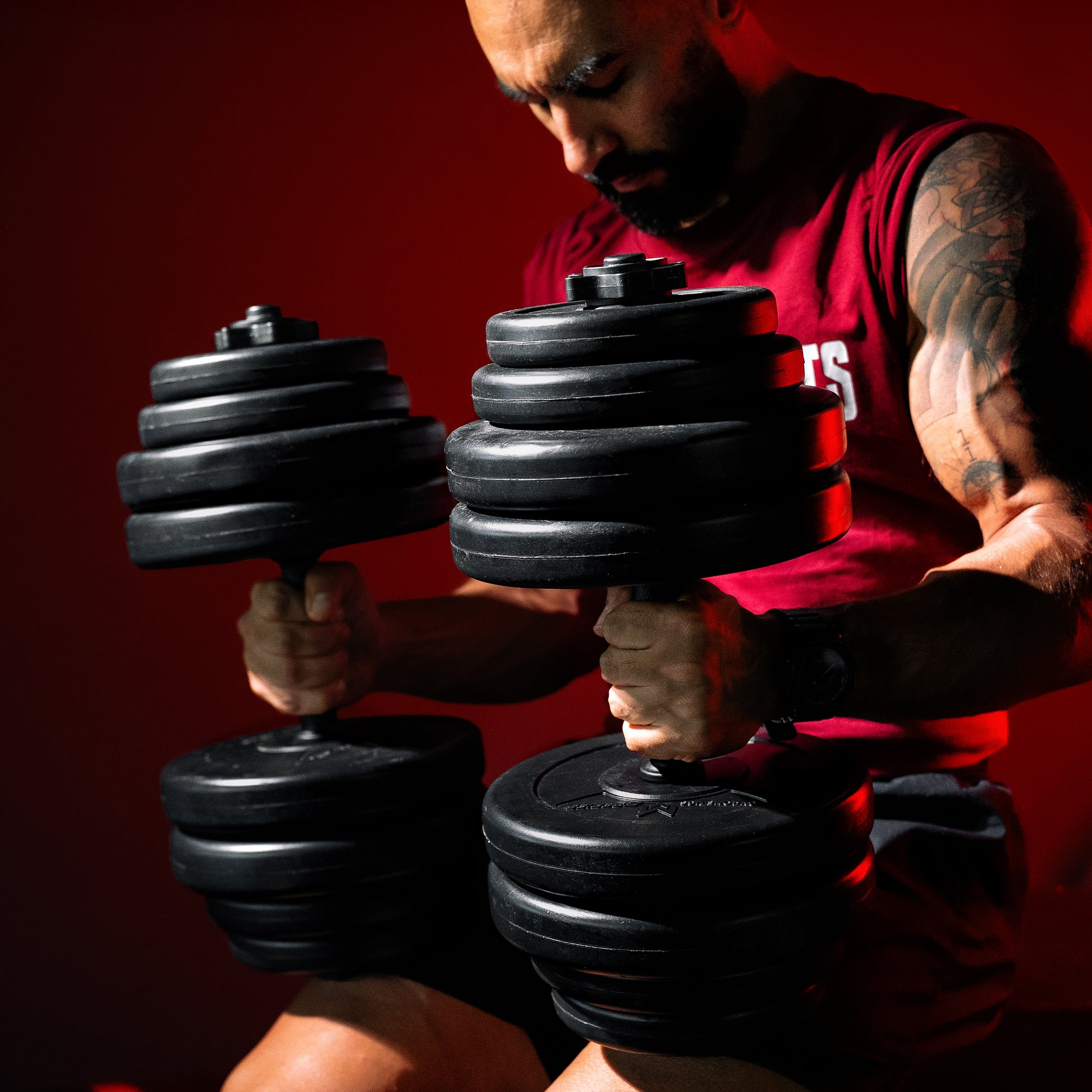 E-Series Kurzhantelset 25 mm Kunststoff 30 kg - Gorilla Sports DE
