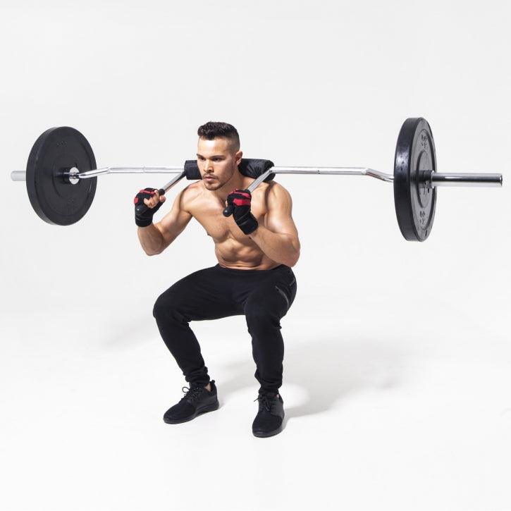 Safety Squat Bar 50/51m Olympia Chrom/Schwarz - Gorilla Sports DE