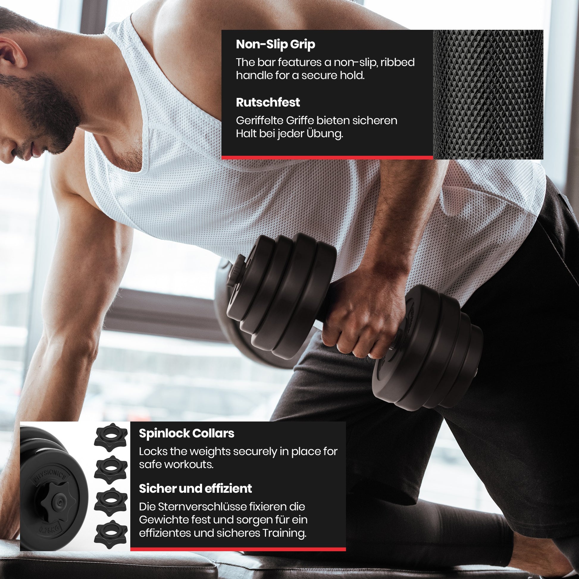 Kurzhantel Set Kunststoff 30 kg - Gorilla Sports DE