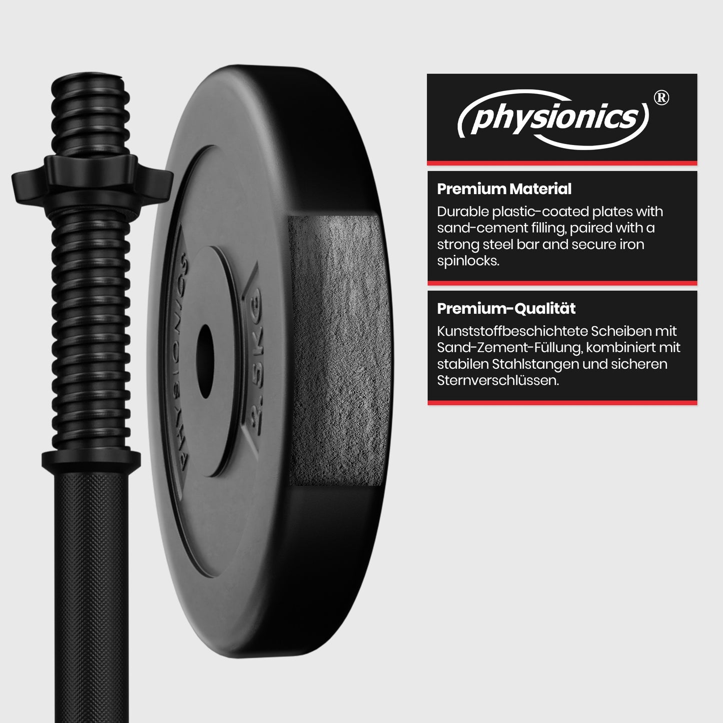 Kurzhantel Set Kunststoff 30 kg - Gorilla Sports DE