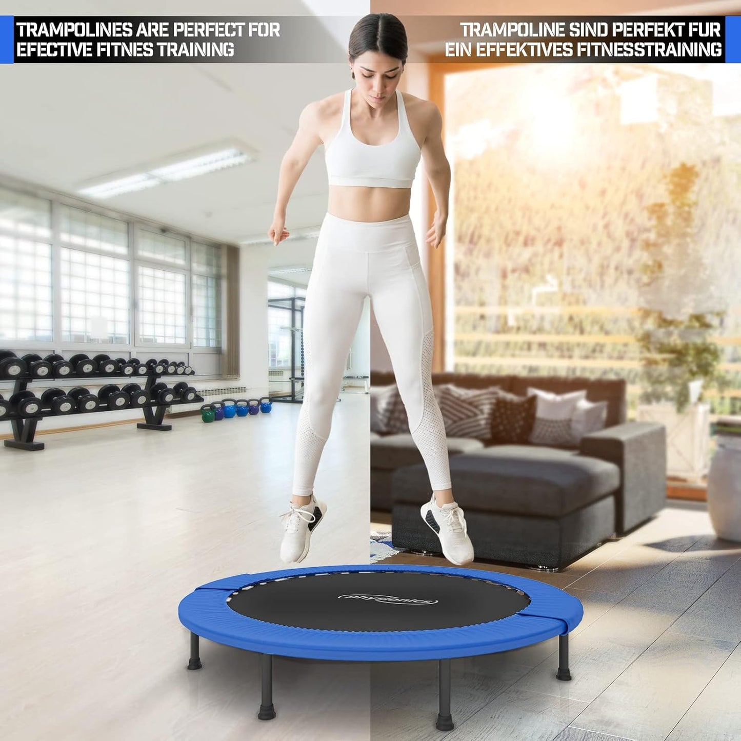 Fitness Trampolin 81 - 122 cm - Gorilla Sports DE