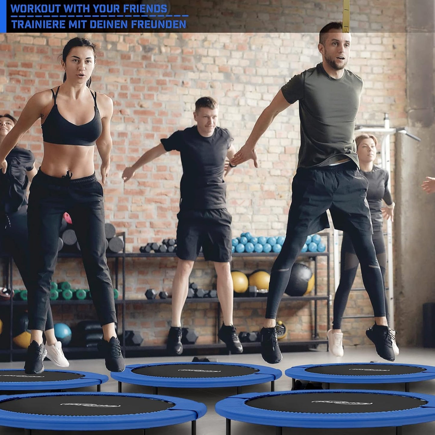 Fitness Trampolin 81 - 122 cm - Gorilla Sports DE