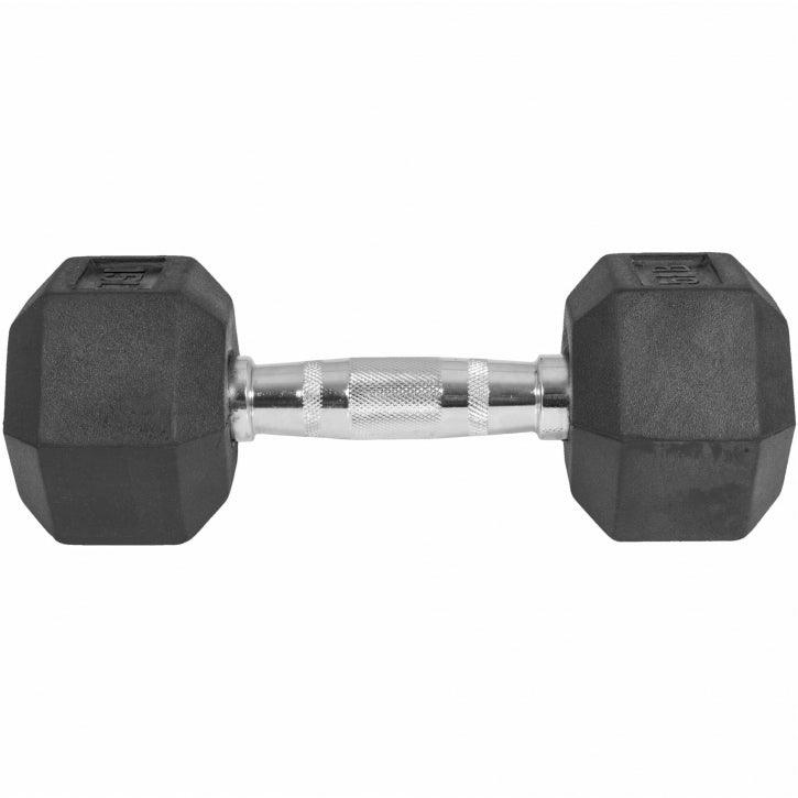 Hexagon Kurzhantel Gummi - 5-60 Pfund (2,3-27,2 kg) - Gorilla Sports DE
