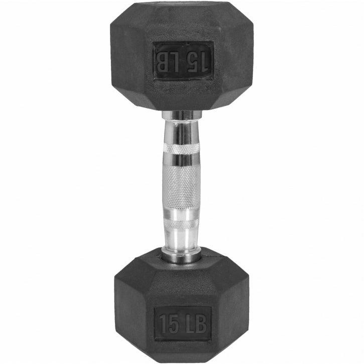 Hexagon Kurzhantel Gummi - 5-60 Pfund (2,3-27,2 kg) - Gorilla Sports DE