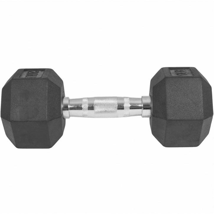 Hexagon Kurzhantel Gummi - 5-60 Pfund (2,3-27,2 kg) - Gorilla Sports DE
