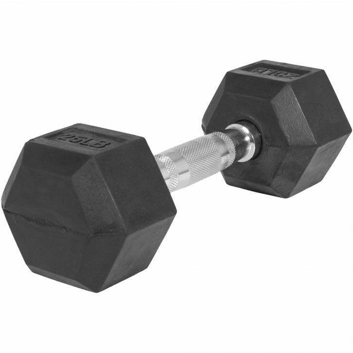 Hexagon Kurzhantel Gummi - 5-60 Pfund (2,3-27,2 kg) - Gorilla Sports DE