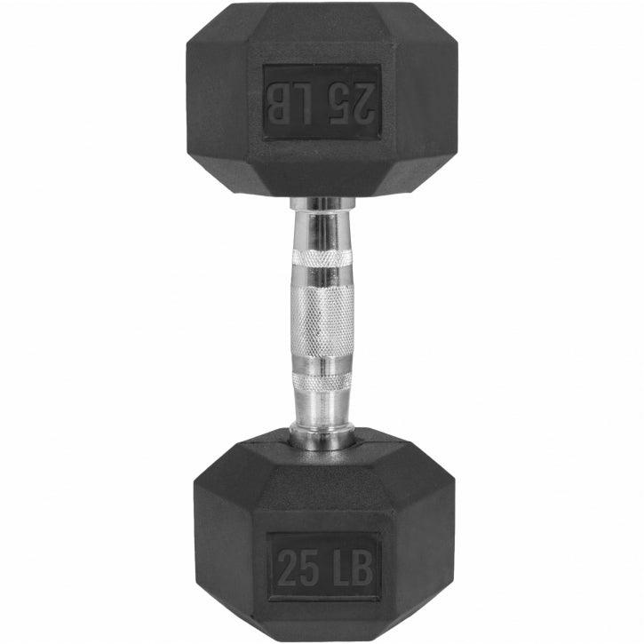 Hexagon Kurzhantel Gummi - 5-60 Pfund (2,3-27,2 kg) - Gorilla Sports DE