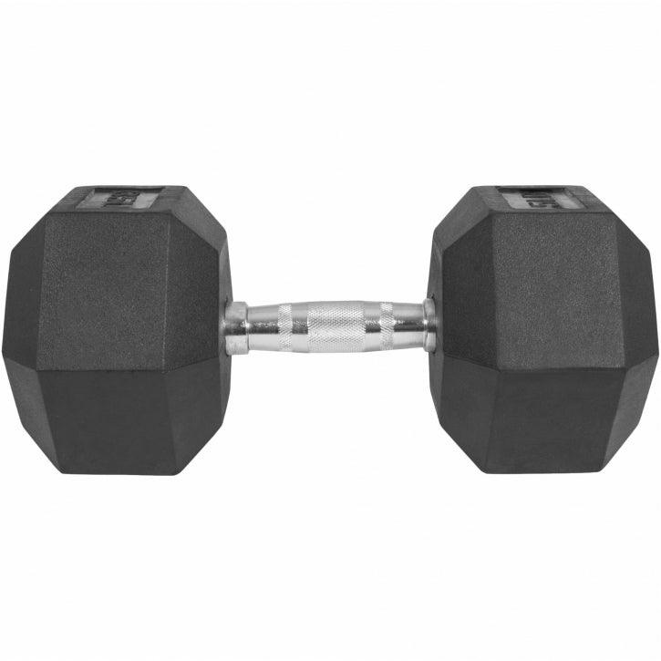 Hexagon Kurzhantel Gummi - 5-60 Pfund (2,3-27,2 kg) - Gorilla Sports DE