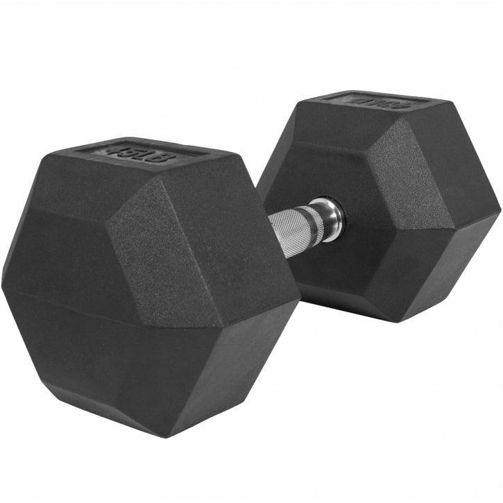 Hexagon Kurzhantel Gummi - 5-60 Pfund (2,3-27,2 kg) - Gorilla Sports DE