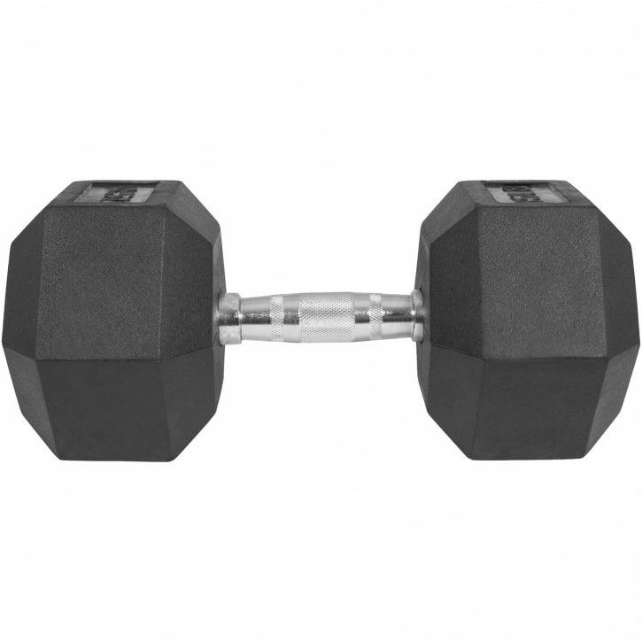 Hexagon Kurzhantel Gummi - 5-60 Pfund (2,3-27,2 kg) - Gorilla Sports DE