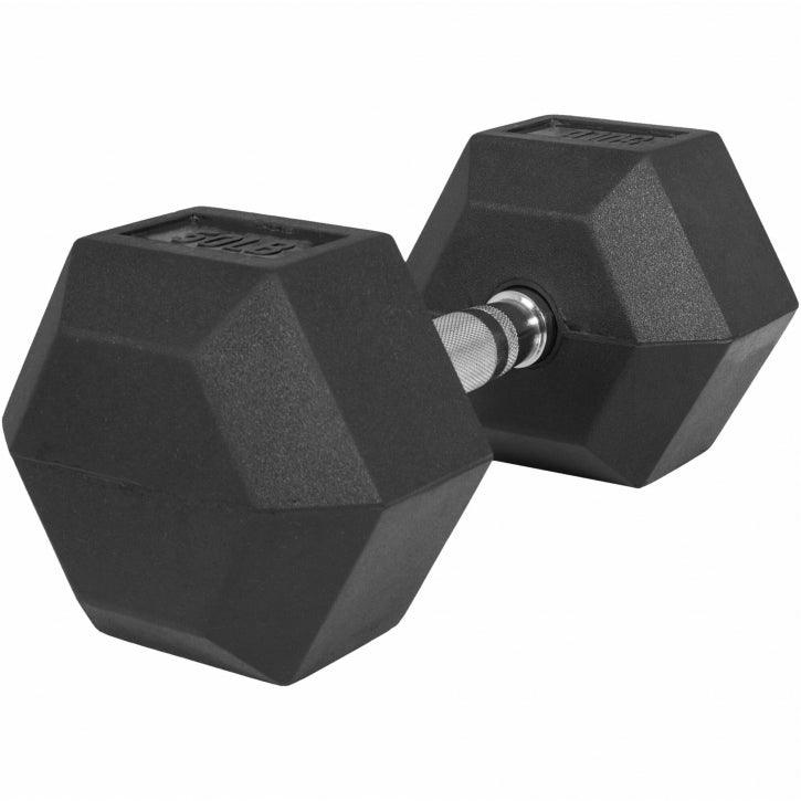 Hexagon Kurzhantel Gummi - 5-60 Pfund (2,3-27,2 kg) - Gorilla Sports DE