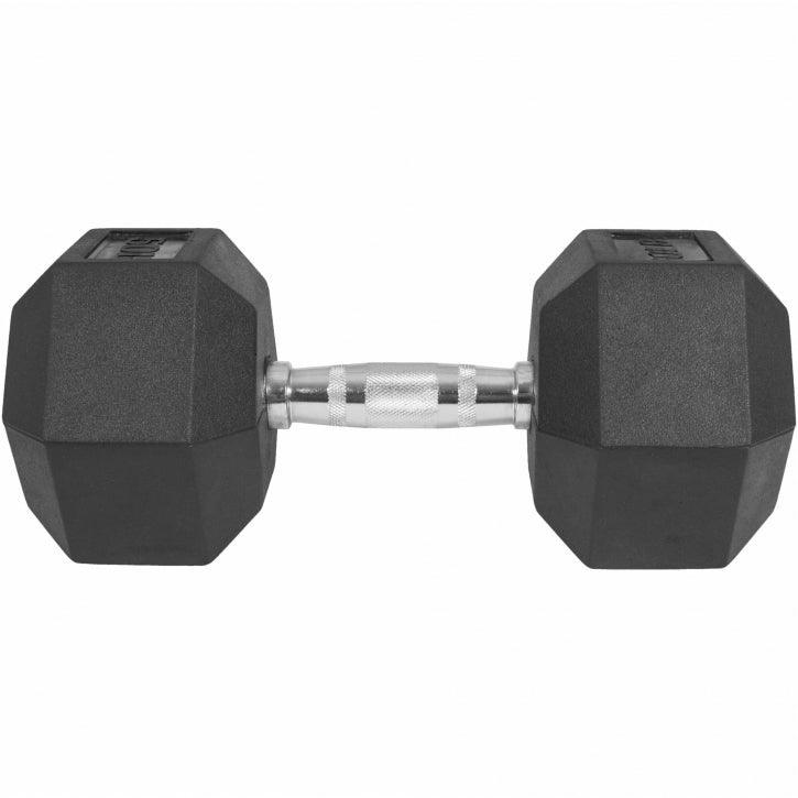 Hexagon Kurzhantel Gummi - 5-60 Pfund (2,3-27,2 kg) - Gorilla Sports DE