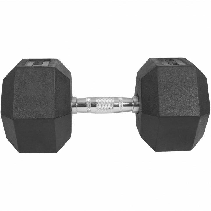 Hexagon Kurzhantel Gummi - 5-60 Pfund (2,3-27,2 kg) - Gorilla Sports DE