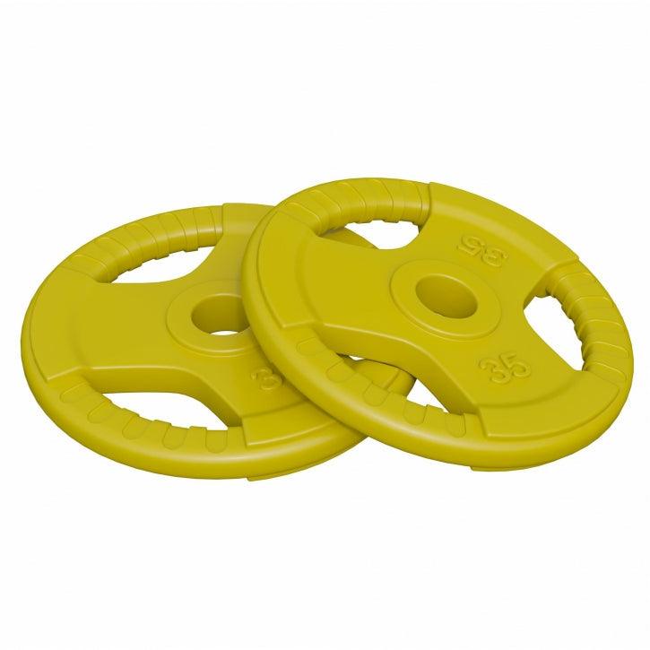 Hantelscheibe 2 Zoll (5,08 cm) ⌀ Olympia Gummi Gripper - Gorilla Sports DE