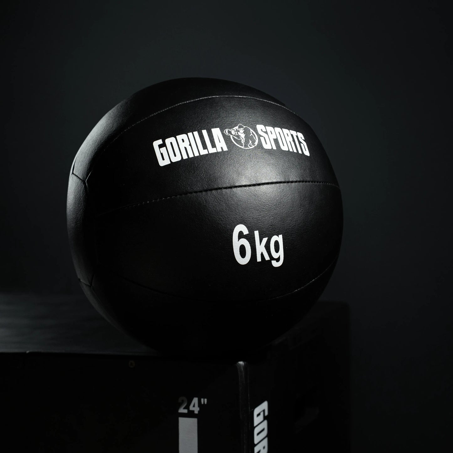Medizinball aus Leder in Schwarz 1 - 10 kg - Gorilla Sports DE
