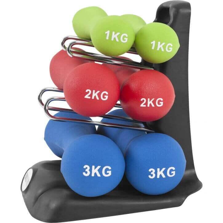 Gymnastikhantelset Neopren 12 kg - Gorilla Sports DE
