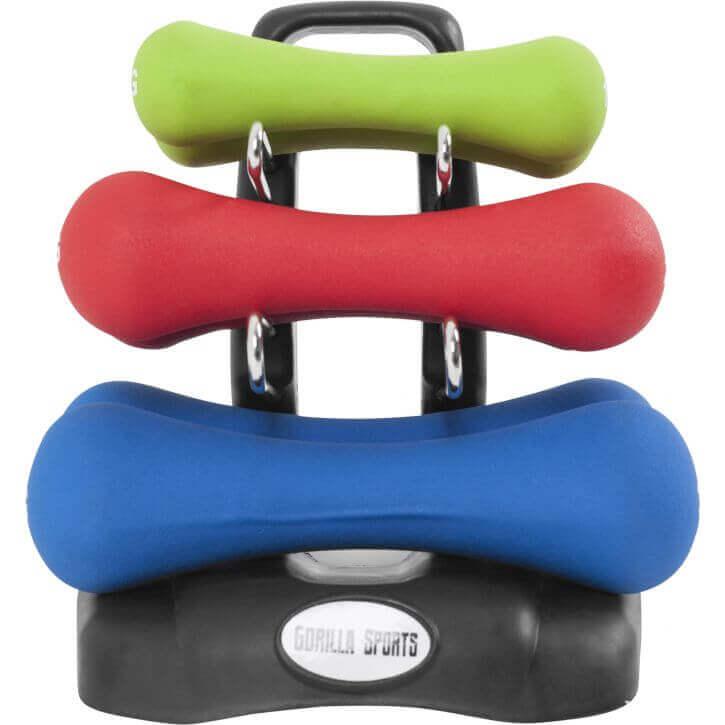 Gymnastikhantelset Neopren 12 kg - Gorilla Sports DE