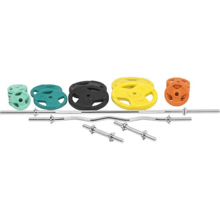 Hantelset Gummi Gripper 108 kg - Gorilla Sports DE