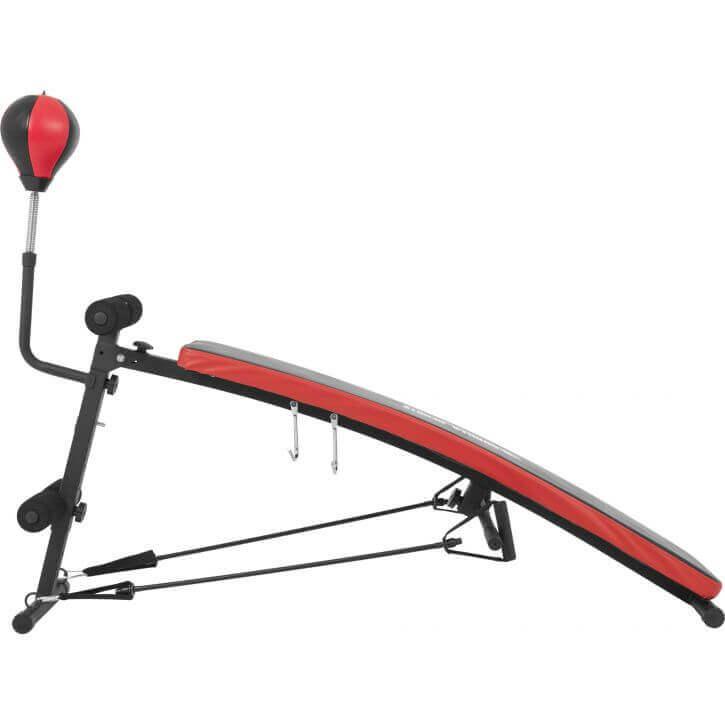 Sit up Bank mit Punchingball in der Farbe Schwarz/Rot - Gorilla Sports DE