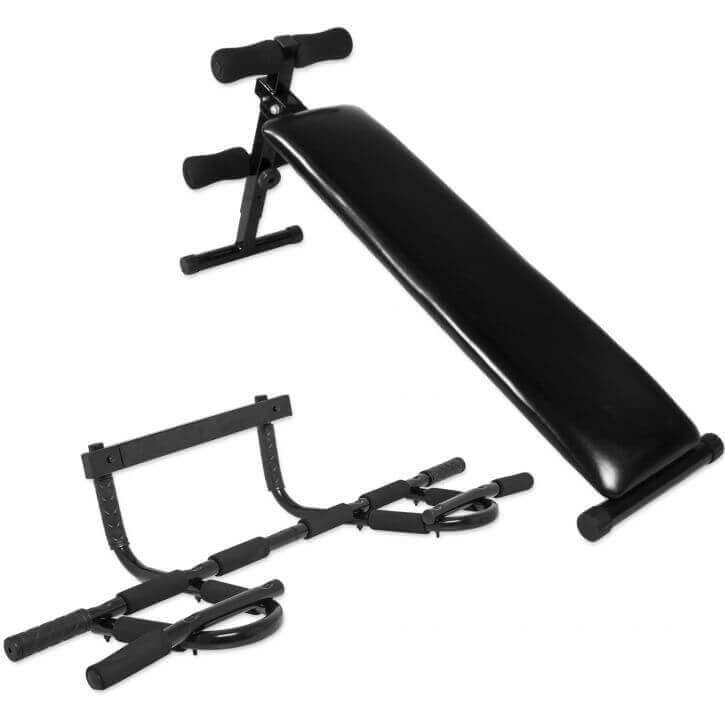 Sit Up Bank + Multifunktions Pull Up Bar Set - Gorilla Sports DE